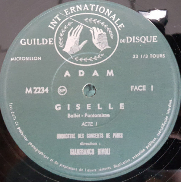 Adolphe C. Adam, Orchestre Des Concerts De Paris Direction Gianfranco Rivoli : Giselle (LP, Album)