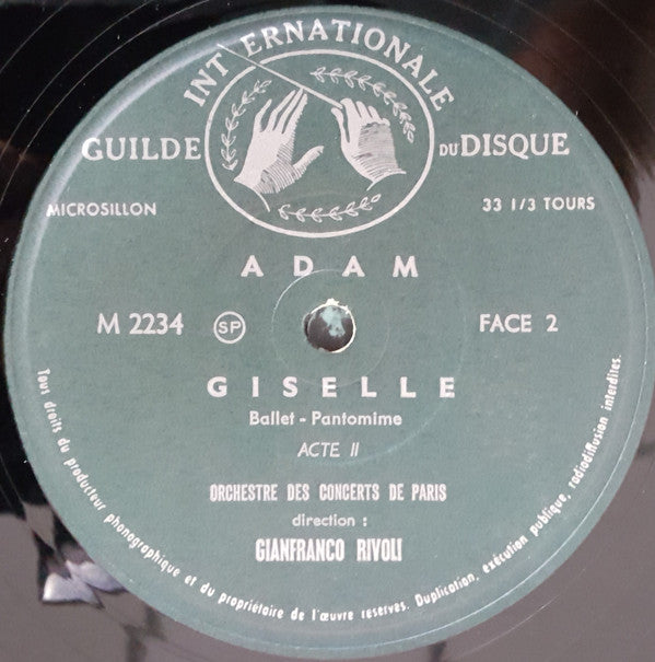 Adolphe C. Adam, Orchestre Des Concerts De Paris Direction Gianfranco Rivoli : Giselle (LP, Album)