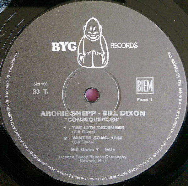 Archie Shepp / Bill Dixon : Consequences (LP, Album, RE, Gat)