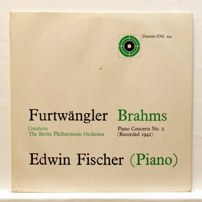 Johannes Brahms, Edwin Fischer, Wilhelm Furtwängler : Piano Concerto No. 2 In B Flat, Op. 83 (LP, Mono)