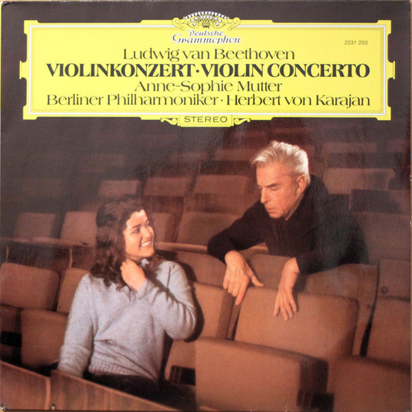 Ludwig van Beethoven, Anne-Sophie Mutter, Berliner Philharmoniker • Herbert von Karajan : Violinkonzert = Violin Concerto (LP)