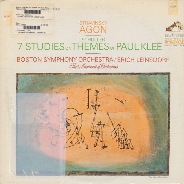 Igor Stravinsky, Gunther Schuller, Boston Symphony Orchestra, Erich Leinsdorf : Agon / 7 Studies On Themes Of Paul Klee (LP, RP)