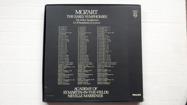 Wolfgang Amadeus Mozart - The Academy Of St. Martin-in-the-Fields, Sir Neville Marriner : The Early Symphonies = Die Frühen Sinfonien = Les 31 Symphonies De Jeunesse (8xLP, Album, RE + Box)