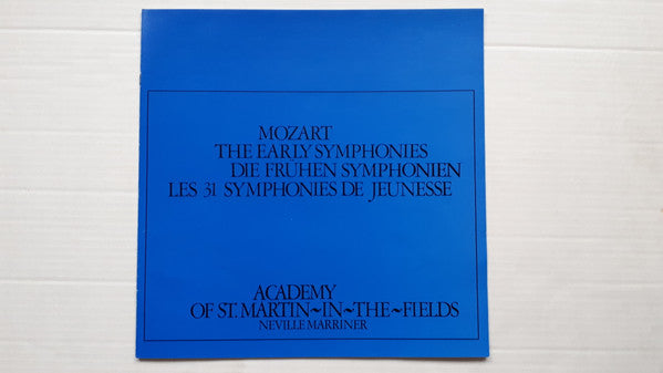 Wolfgang Amadeus Mozart - The Academy Of St. Martin-in-the-Fields, Sir Neville Marriner : The Early Symphonies = Die Frühen Sinfonien = Les 31 Symphonies De Jeunesse (8xLP, Album, RE + Box)
