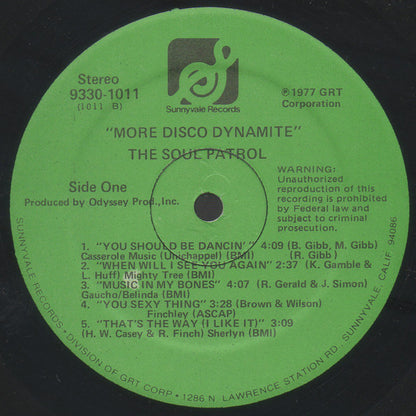 The Soul Patrol (2) : More Disco Dynamite!! (LP, Album)