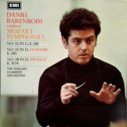 Daniel Barenboim, English Chamber Orchestra : Mozart Symphonies: No. 32 In G, K.318; No. 35 In D, 'Haffner' K.385; No. 38 In D, 'Prague' K.504 (LP)