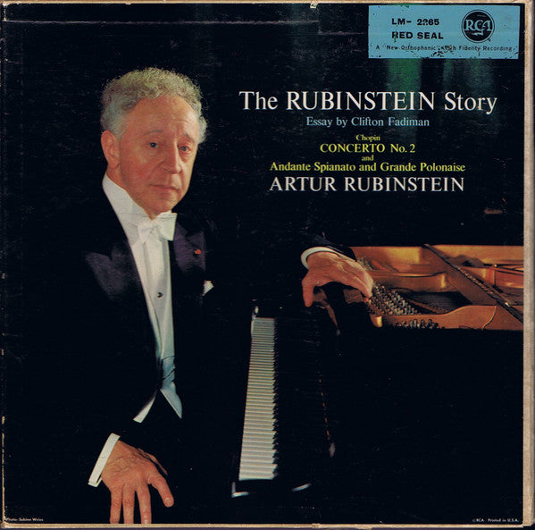 Arthur Rubinstein - Frédéric Chopin : The Rubinstein Story (Concerto No. 2 And Andante Spianato And Grande Polonaise) (LP, Mono, Gat)