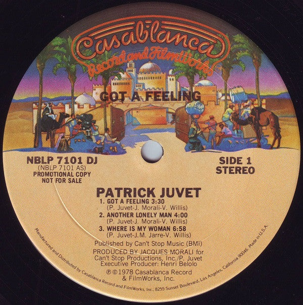 Patrick Juvet : Got A Feeling (LP, Album, Promo)