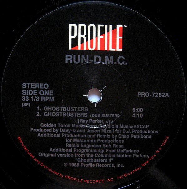 Run-DMC : Ghostbusters (12", Single)