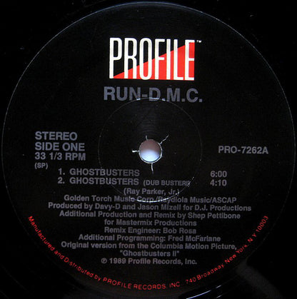 Run-DMC : Ghostbusters (12", Single)