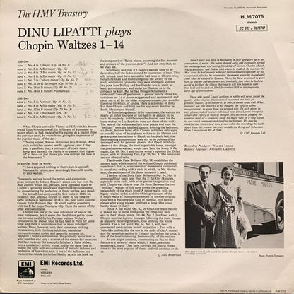 Frédéric Chopin - Dinu Lipatti : Dinu Lipatti Plays Chopin Waltzes 1-14 (LP, Mono, RE, RP)