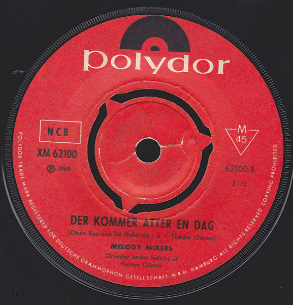 Melody Mixers : Nu Rejser Jeg Fra Byen / Der Kommer Atter En Dag (7", Mono)