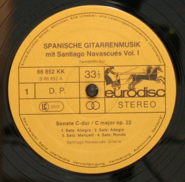 Santiago Navascués : Spanische Gitarrenmusik Vol. I (LP, Comp)