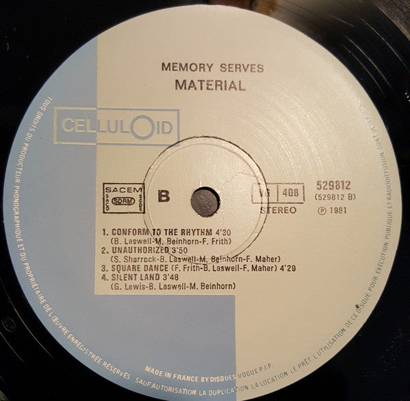 Material : Memory Serves (LP, Album, Yel)