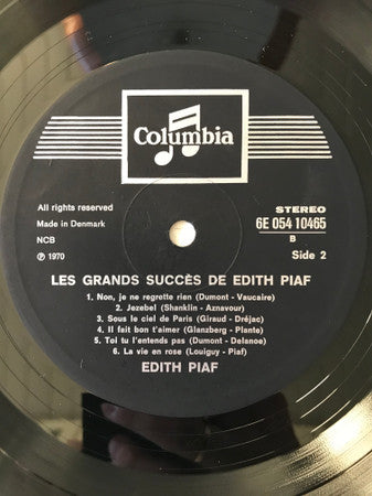 Edith Piaf : Les Grands Succès De Edith Piaf (LP, Comp)