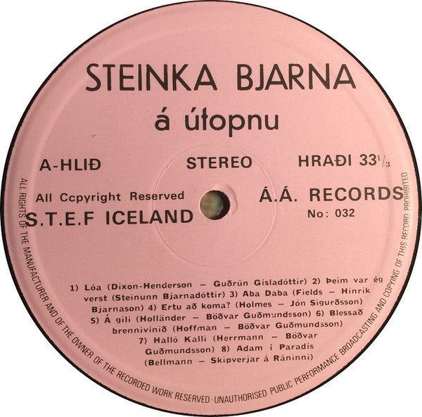 Steinunn Bjarnadóttir : Á Útopnu (LP, Album)