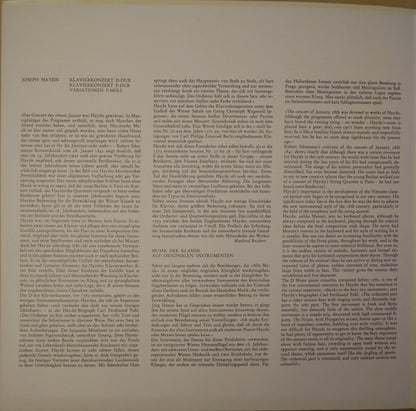 Joseph Haydn - Jörg Demus, Collegium Aureum : Klavierkonzert D-dur / Sonate F-dur / Variationen F-moll (LP)