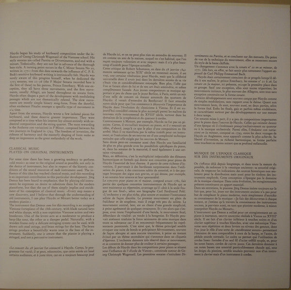 Joseph Haydn - Jörg Demus, Collegium Aureum : Klavierkonzert D-dur / Sonate F-dur / Variationen F-moll (LP)