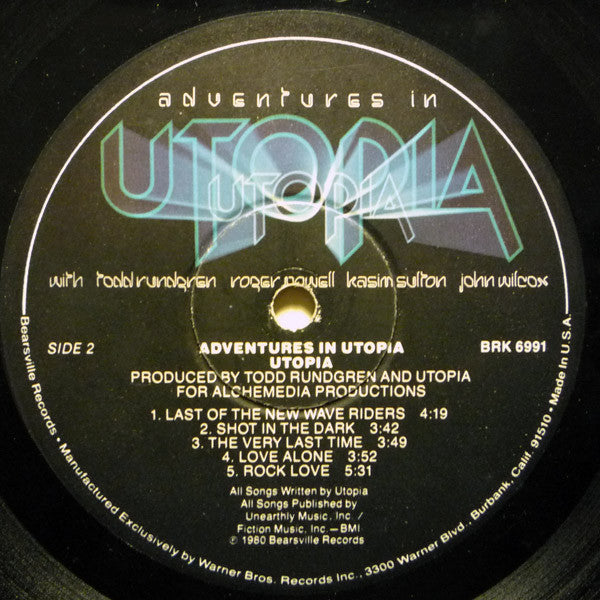 Utopia (5) : Adventures In Utopia (LP, Album, Los)