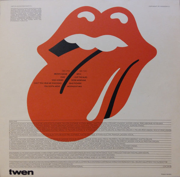 The Rolling Stones : Sticky Fingers (LP, Album, Zip)