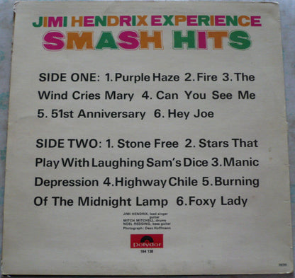 The Jimi Hendrix Experience : The Jimi Hendrix Experience Smash Hits (LP, Comp, Lam)