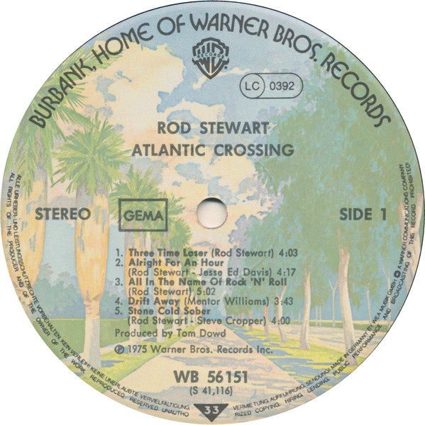 Rod Stewart : Atlantic Crossing (LP, Album, RE)