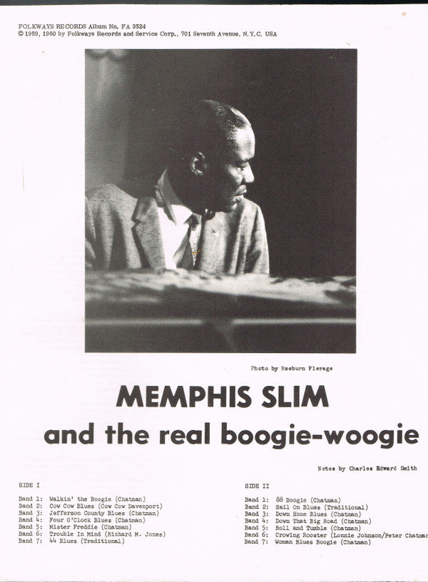 Memphis Slim : The Real Boogie Woogie: Memphis Slim Piano Solos (LP, Album)