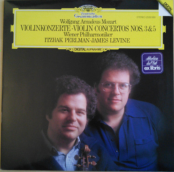 Wolfgang Amadeus Mozart • Wiener Philharmoniker • Itzhak Perlman • James Levine (2) : Violinkonzerte = Violin Concertos Nos. 3 & 5 (LP)