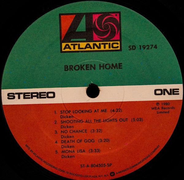 Broken Home (2) : Broken Home (LP, Album, Spe)