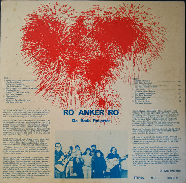 De Røde Raketter : Ro Anker ro (LP, Album)