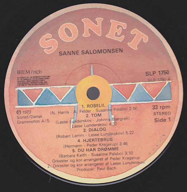 Sanne Salomonsen : Sanne Salomonsen (LP, Album, RE)
