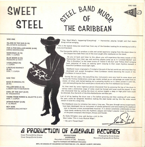 The Bank Of America Harmonites : Sweet Steel (The Exciting Sounds Of The Bank Of America Harmonites) (LP, Album)