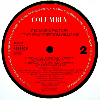 C + C Music Factory Featuring Freedom Williams : Things That Make You Go Hmmm... (12", Single)