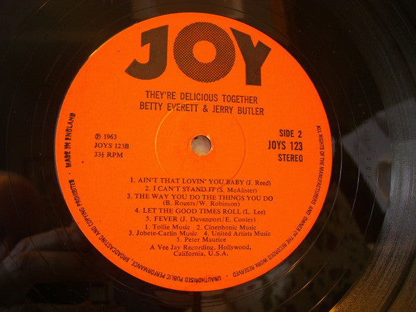 Betty Everett & Jerry Butler : Delicious Together (LP, Album)