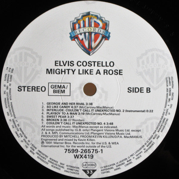 Elvis Costello : Mighty Like A Rose (LP, Album)