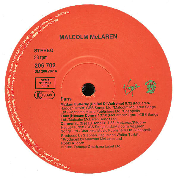 Malcolm McLaren : Fans (LP, Album)