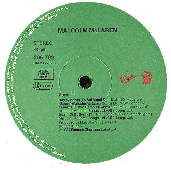 Malcolm McLaren : Fans (LP, Album)