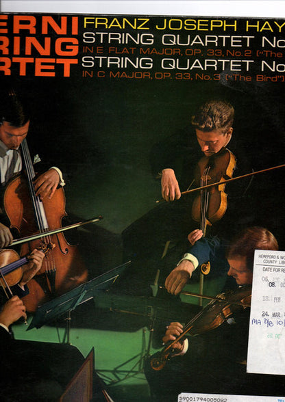 Joseph Haydn, The Alberni Quartet : String Quartet No. 38 "The Joke" / String Quartet No. 39 "The Bird" (LP, Album, Mono, Lab)