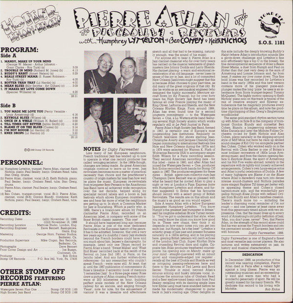 Pierre Atlan And The Piccadilly Revelers : Hotter Than That (LP, Album)