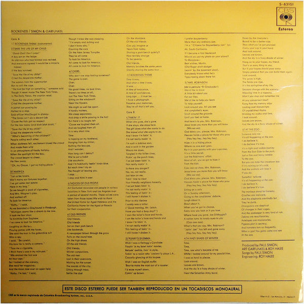 Simon & Garfunkel : Bookends (LP, Album)