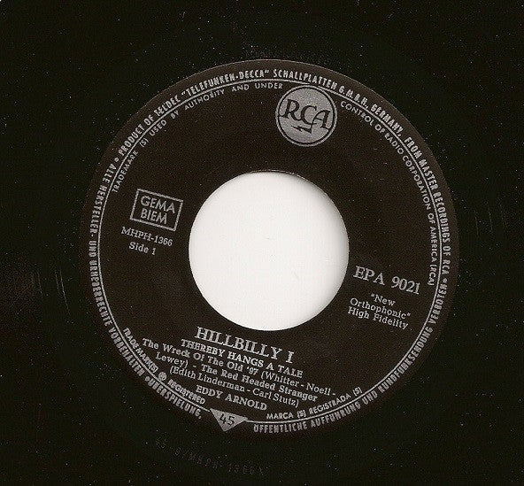 Eddy Arnold : Thereby Hangs A Tale (7", EP)