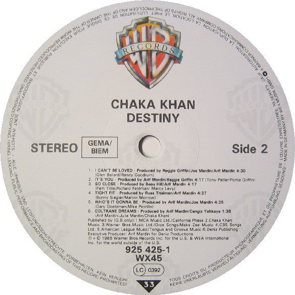 Chaka Khan : Destiny (LP, Album)