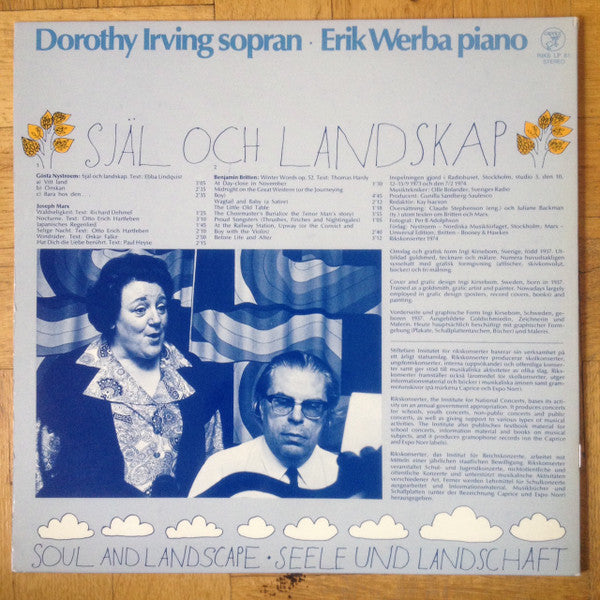 Dorothy Irving / Erik Werba : Själ Och Landskap  (LP)