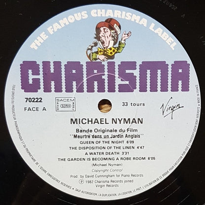 Michael Nyman : Meurtre Dans Un Jardin Anglais (Bande Originale Du Film) (LP, Album, RE)