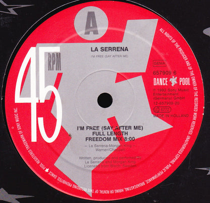 La Serrena : I'm Free (Say After Me) (12", Maxi)