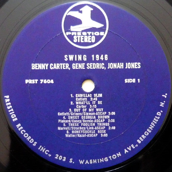 Benny Carter / Gene Sedric / Jonah Jones : Swing, 1946 (LP, Comp)