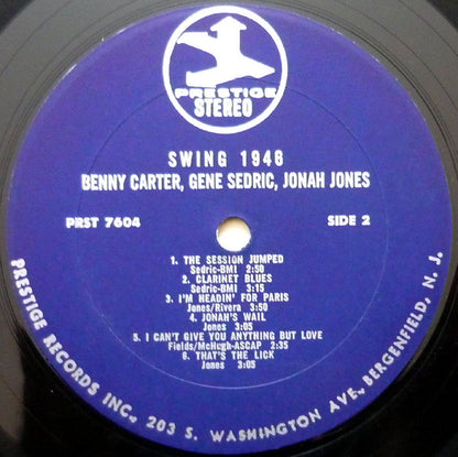 Benny Carter / Gene Sedric / Jonah Jones : Swing, 1946 (LP, Comp)