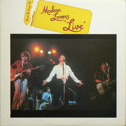 Jonathan Richman & The Modern Lovers : Live (LP, Album)