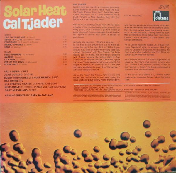 Cal Tjader : Solar Heat (LP, Album)