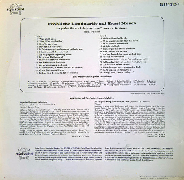 Ernst Mosch Und Sein Großes Blasorchester : Fröhliche Landpartie (LP, Album)